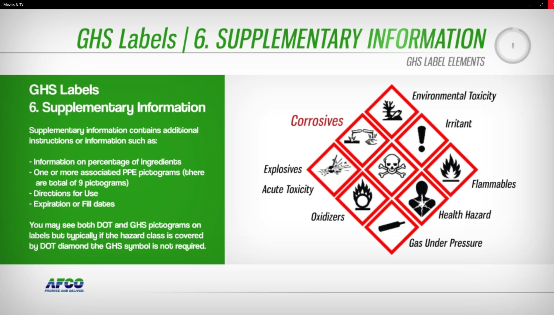 AFCO Training Center Safety